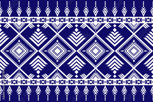 Geometric ethnic flower seamless pattern for background  , fabric , wrapping ,rug , clothing , wallpaper , Batik , carpet , embroidery style.