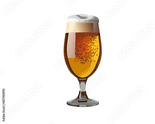 Ein frisch gezapftes Bier in einem Glas mit einer Schaumkrone.