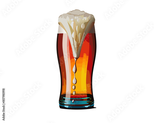 Ein frisch gezapftes Bier in einem Glas mit einer Schaumkrone.