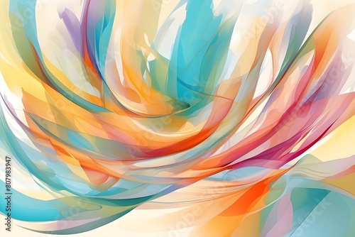 abstract colored veils intertwining with each other. Colorful wavy floral texture, liquid silk fire waves background. 3D special effect flowing abstract fantasy wavy background. Ai generated