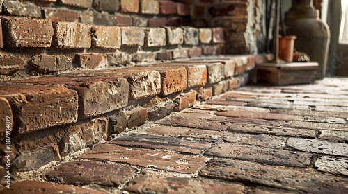 Explore the rustic elegance of centuries-old bricks  their weathered surface a testament to enduring craftsmanship.