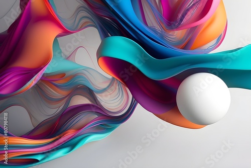 
Colorful wavy floral texture, liquid silk waves background. 3D special effect flowing abstract fantasy wavy background. Modern art magic liquid, three-dimensional liquid.  Ai generated