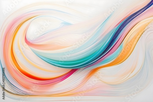 Digital color waves. Impasto abstract background. Neon strokes of modern copy space banner. Abstract delicate art painting background graphic resources. Ai generated
