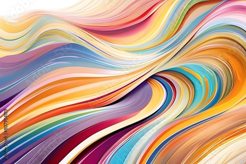 Digital color waves. Impasto abstract background. Neon strokes of modern copy space banner. Abstract delicate art painting background graphic resources. Ai generated