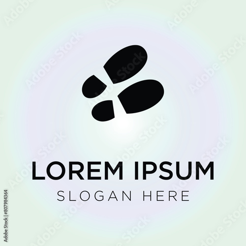 shoe prints logo vector illustration isolated on white background