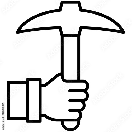 Craftsman And Tools Outline Icon Pack