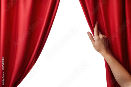PNG Curtain adult hand red.