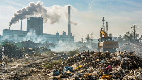 Industrial waste management systems are crucial for mitigating environmental pollution and minimizing the ecological footprint of industrial activities photo