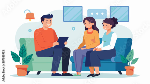A couple attending a counseling session utilizing ketamine therapy to aid in addressing and managing sources of stress in their relationship..