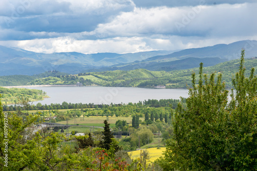 Italy Florence, Barberino del Mugello, Bilancino Lake, Lakeside Trekking and Panoramic Views lake view