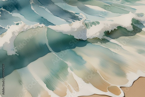 Ocean waves blue and turquoise background