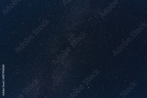 Starry Night Sky. A vast night sky sprinkled with countless stars, hinting at the Milky Way’s presence.