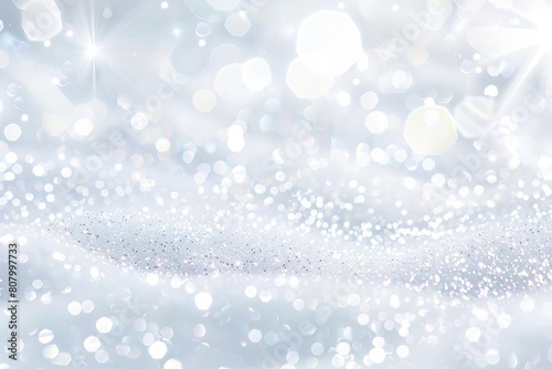 Bright white sparkle background with a frosty shine, reminiscent of a winter wonderland, ideal for seasonal promotions