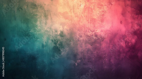 Abstract gradient background with grainy texture, pastel colors, dark background, vintage