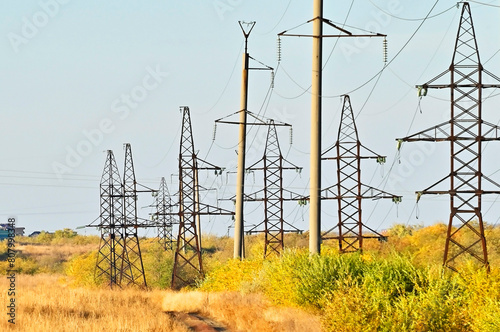 High voltage transmission line in Moldova