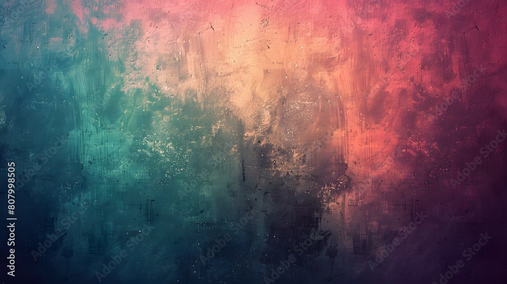 Abstract gradient background with grainy texture, pastel colors, dark background, vintage