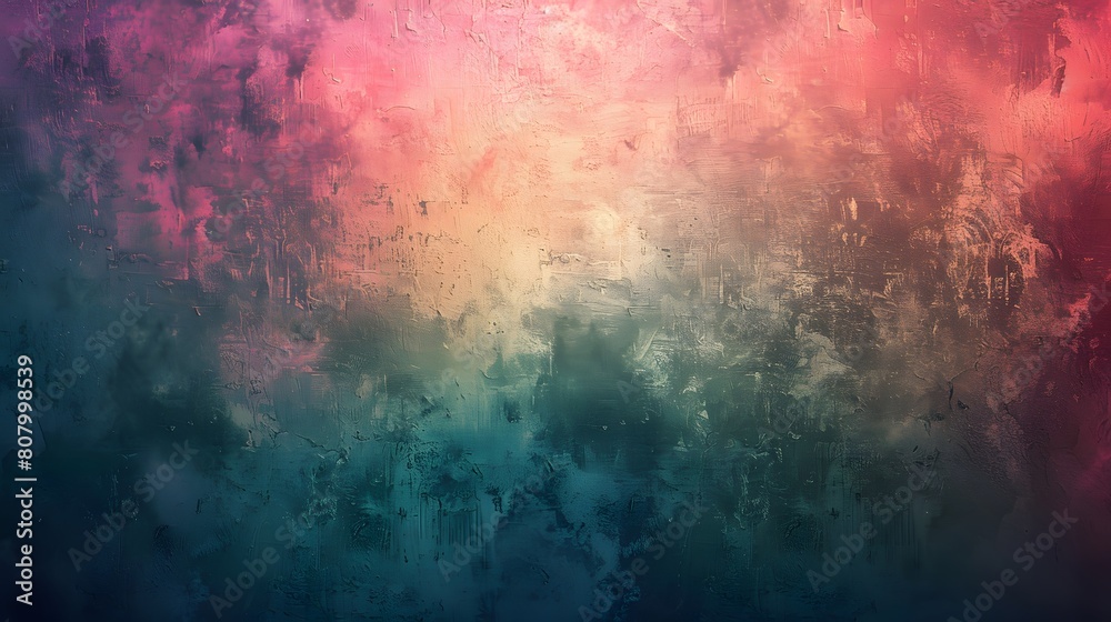 Abstract gradient background with grainy texture, pastel colors, dark background, vintage
