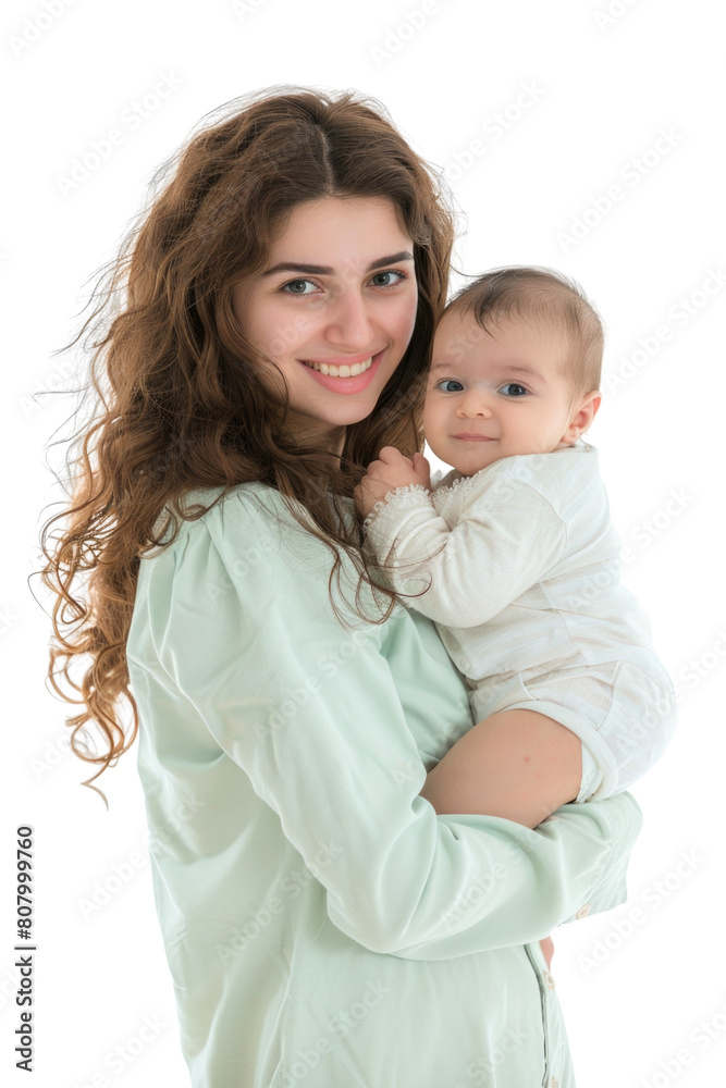 Mother and her newborn baby transparent background Mother and her newborn baby transparent background