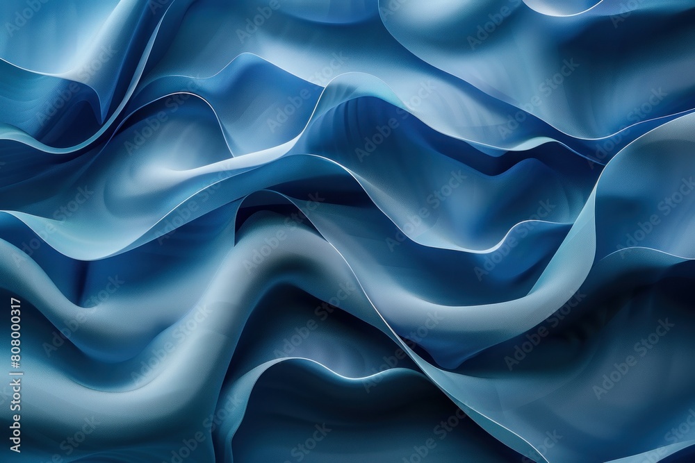 Smooth Blue Waveforms in Serene Motion Smooth Blue Waveforms in Serene Motion