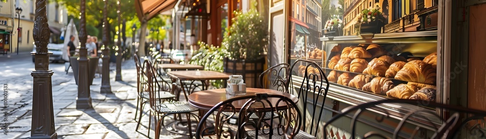 Charming European Style Cafe with Inviting Alfresco Dining Experience and Delectable Bakery Offerings