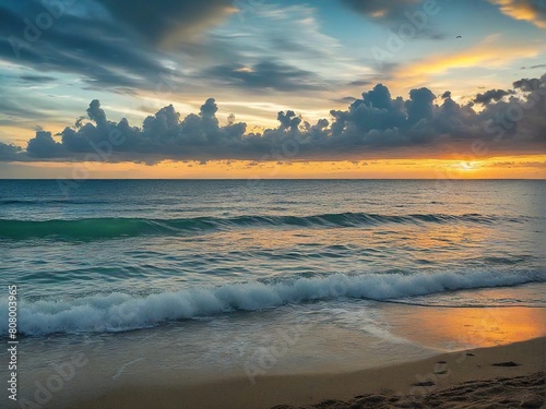 sunset on the beach