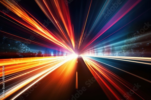 High-Speed Motion Blur on a Night Highway