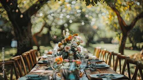 Rustic Elegance, Fine Art Wedding Table Garden Setup