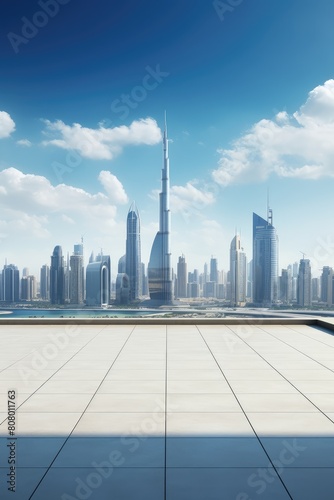 Modern Skyline and Urban Architecture Under Blue Sky