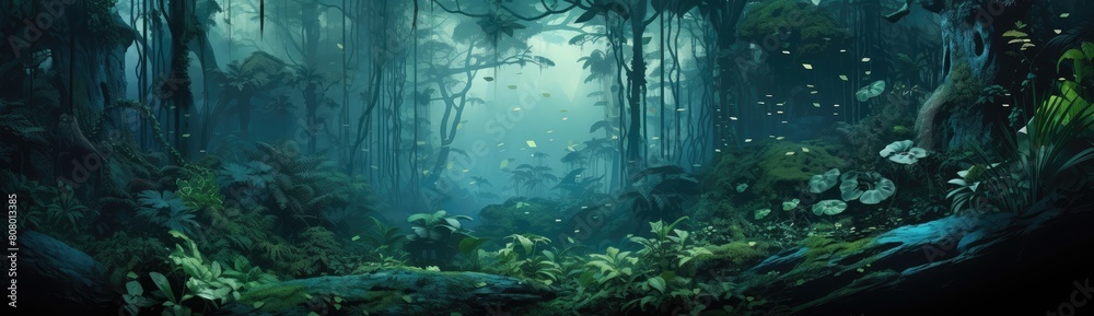 Fototapeta premium Mystical Twilight Magic in Enchanted Forest