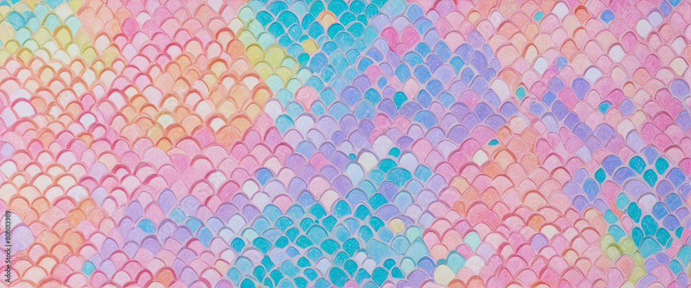  Colorful Pink and Blue Mermaid Pattern Background for Wallpaper 