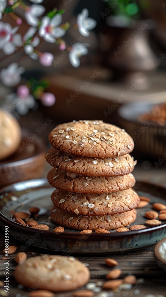 Sugar-free dessert, almond flour cookies, subtle sweetness. Sugar-free dessert, almond flour cookies, subtle sweetness.
