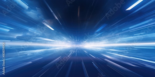 Wallpaper Mural Futuristic High-Speed Travel in Virtual Tunnel Torontodigital.ca