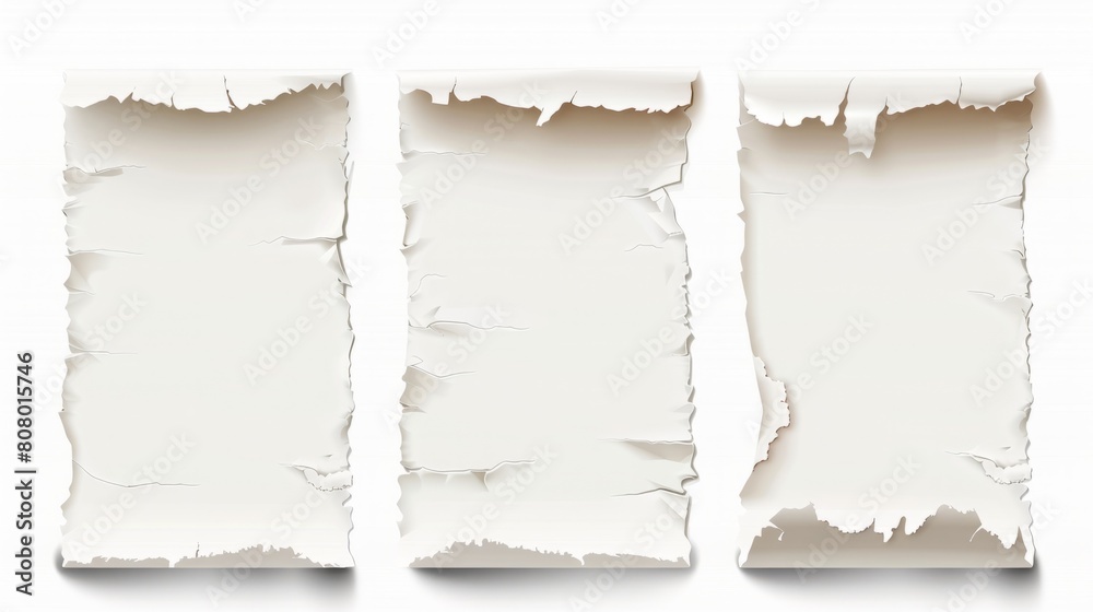 long pieces of torn paper with background generative ai long pieces of torn paper with background generative ai