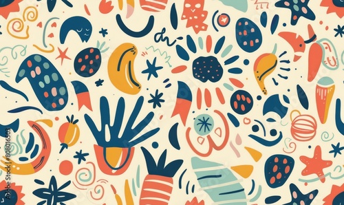 Stylish wallpaper seamless texture