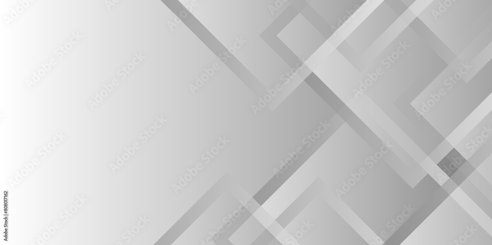 multiple gray paper overlap on the gray background with silver color square pattern on banner with shadow. creative geometric rectangle pattern texture. vector illustration Minimalist, trendy design.