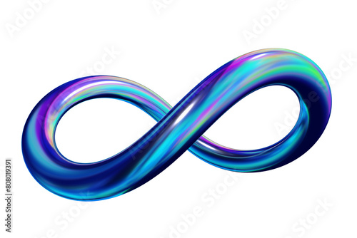Cuadro en lienzo 3d render, infinity symbol, icon, web, futuristic icon, 3d model, volumetric inf