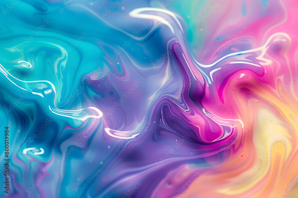 Fototapeta premium Flüssige Farbexplosion: Abstrakter Hintergrund mit lebendigen Farben