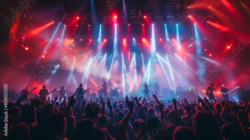 Wallpaper Mural An energetic concert scene with vibrant lights and cheering crowds, capturing the excitement of live music events of various artists Torontodigital.ca