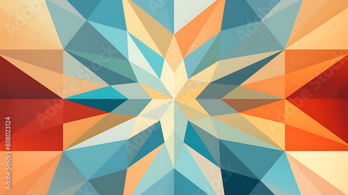 A vector image of a kaleidoscopic geometric pattern.