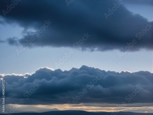 clouds over the mountains