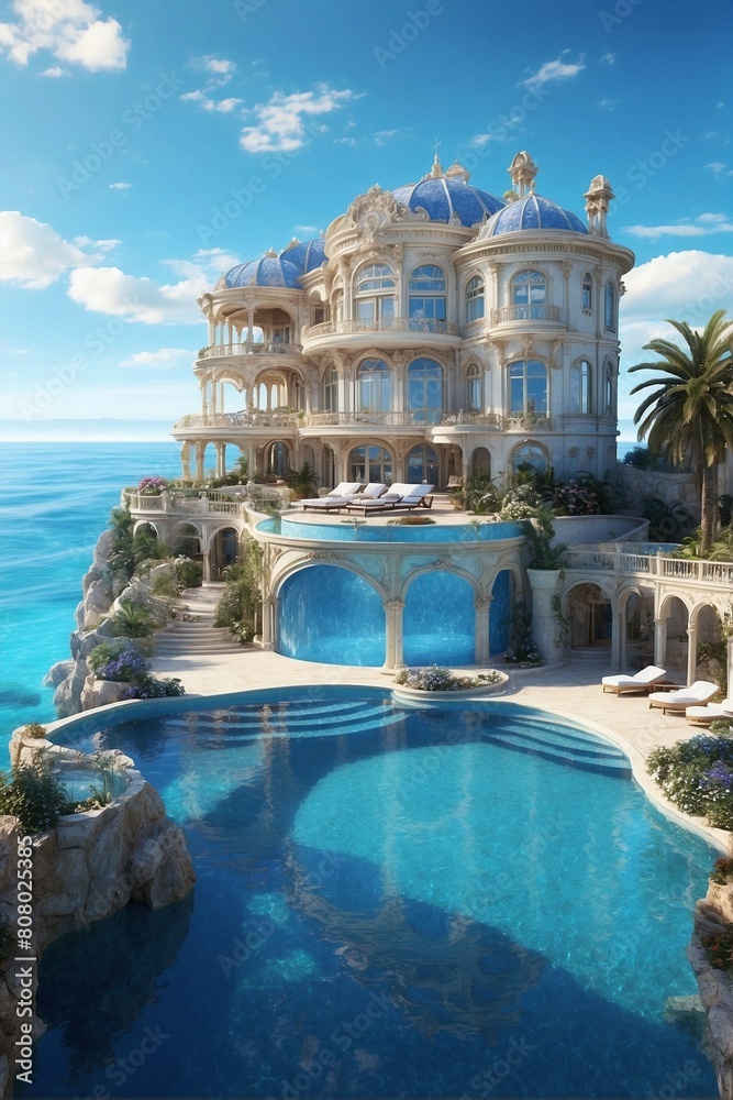 Large House by the Sea with a Pool