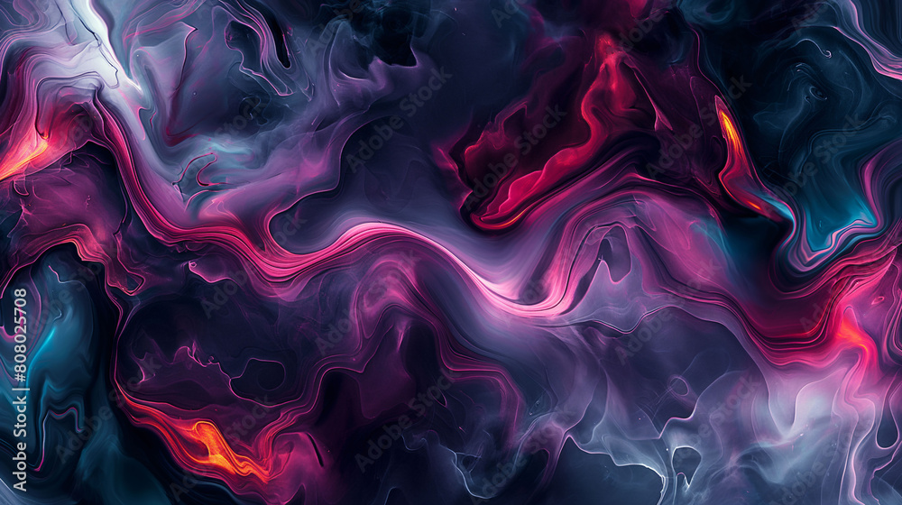 Fototapeta premium Smoke with liquid light colorful background