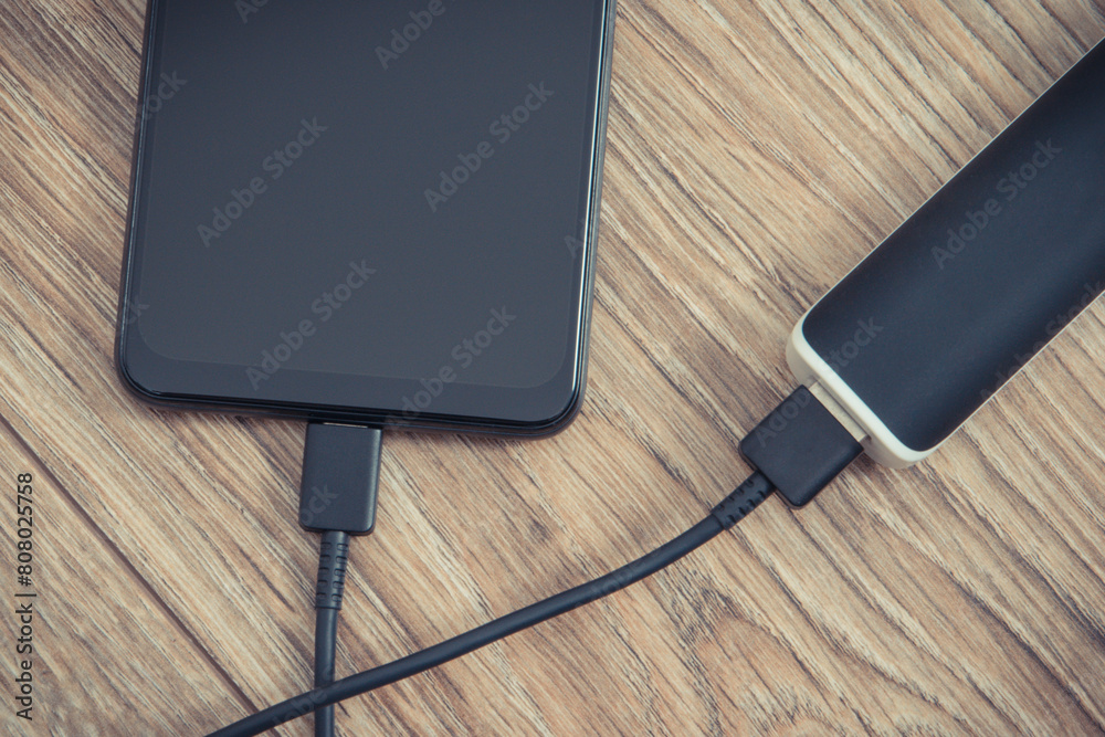 External powerbank charging battery of smartphone or mobile phone External powerbank charging battery of smartphone or mobile phone
