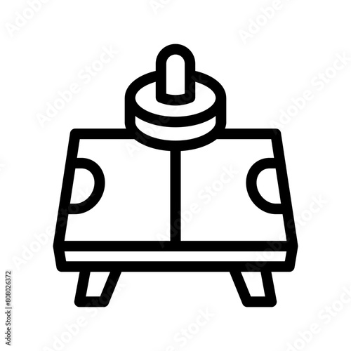 air hockey line icon illustration vector graphic