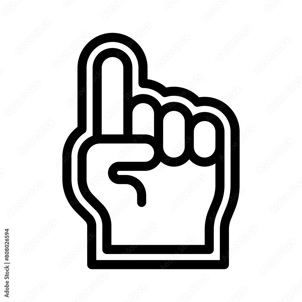 foam hand line icon illustration vector graphic foam hand line icon illustration vector graphic