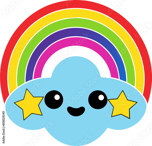 Cute Kawaii Rainbow Icon