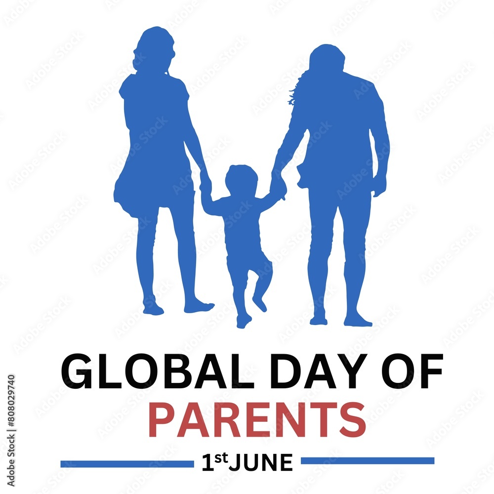Global Day Of Parents. vector illustration for a global day of parents. 1st June