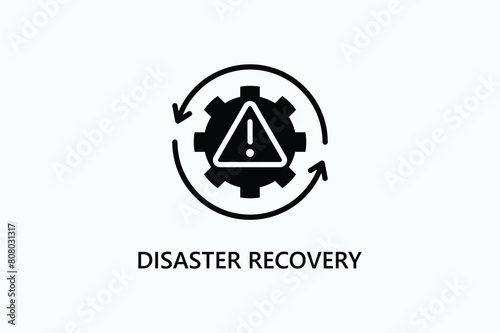 Disaster Recovery Vector Icon Or Logo Illustration
