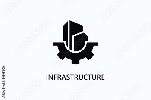 Infrastructure Vector Icon Or Logo Illustration