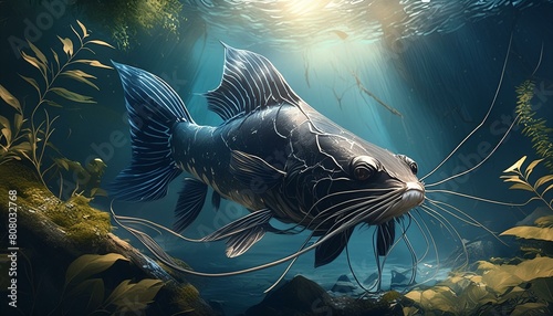 Catfish in aquarium  photo